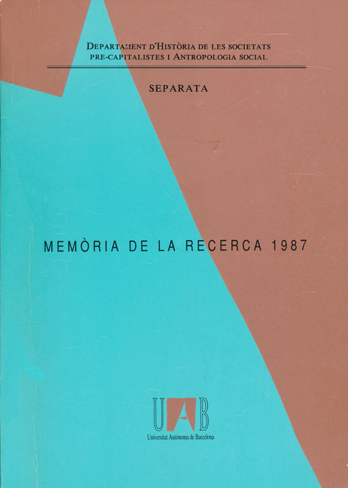 Memoria Recerca UAB 1987